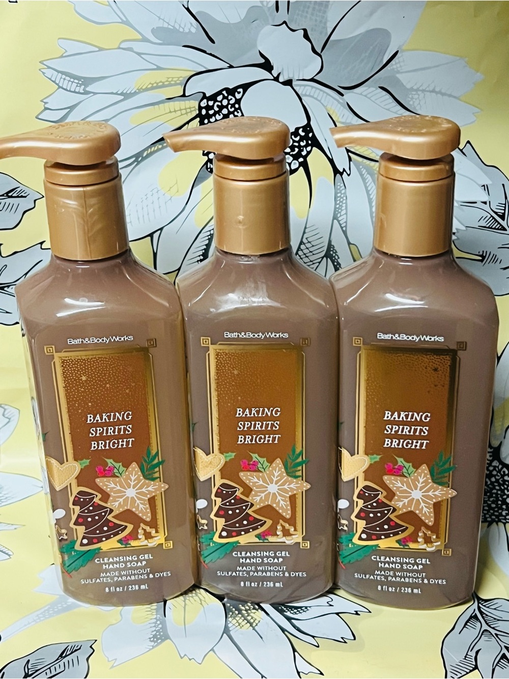 Bath & Body Works Baking Spirits Bright Cleansing Gel Hand Soap - Brown & Gold